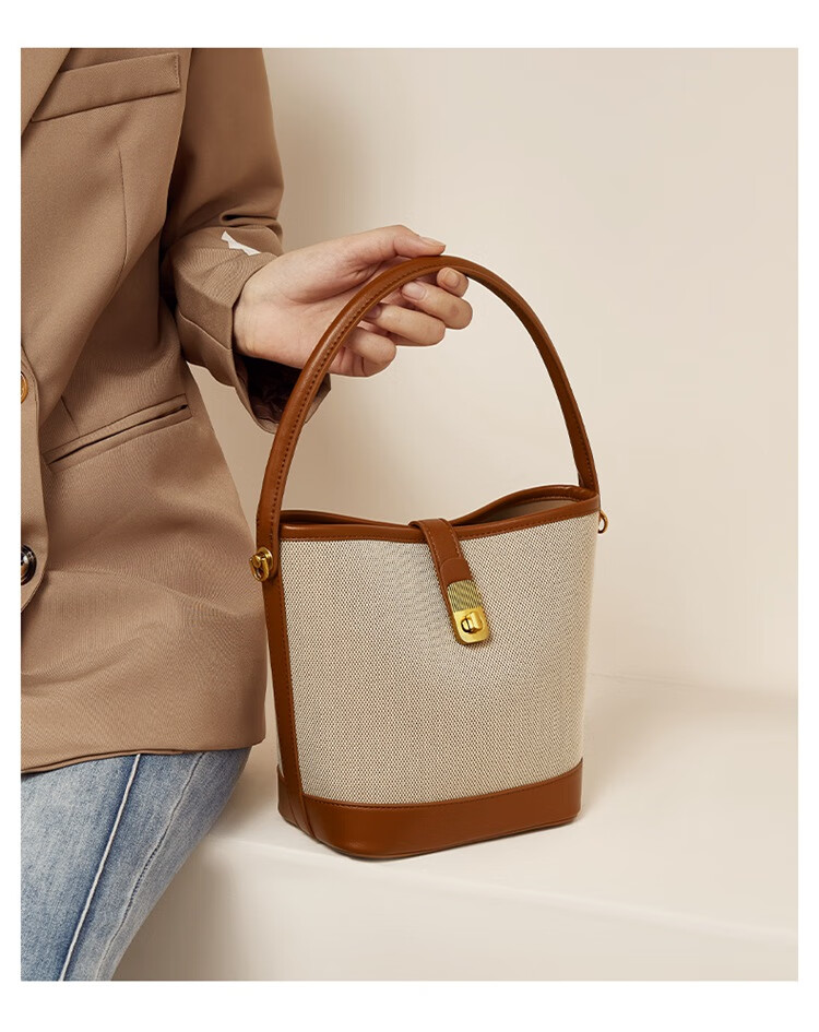 FOXER Women's Handbag, Large Capacity Bucket Bag, Tote Bag, Shoulder Crossbody Bag, Light Luxury Valentine's Day Gift 13