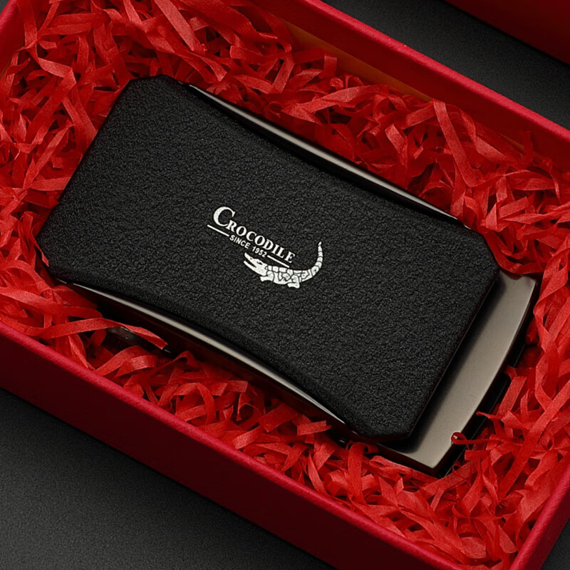 CROCODILE Business Versatile Belt, Automatic Buckle, Alloy Electroplated Waistband Accessory, Belt with Buckle Slot, K36D105