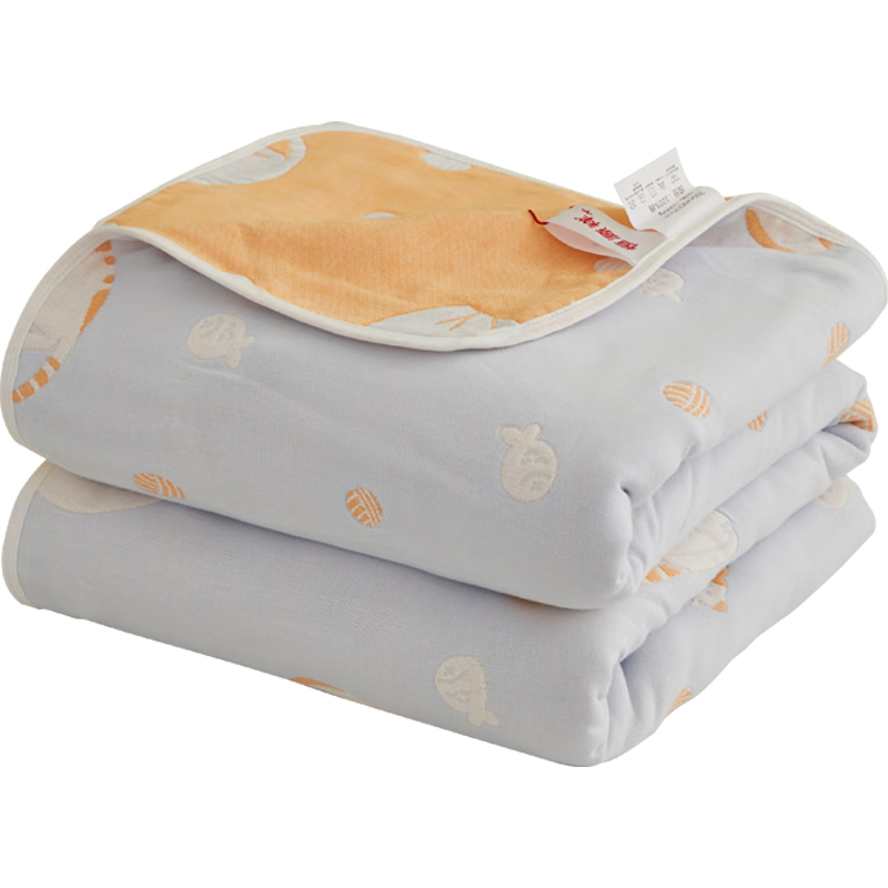 Hengyuanxiang Towel Blanket, Pure Cotton Class A Antibacterial, Six-Layer Gauze, All-Cotton Coverlet, Air Conditioning Blanket, Thickened, 1.3 Jin, Milk-Style, Rolling