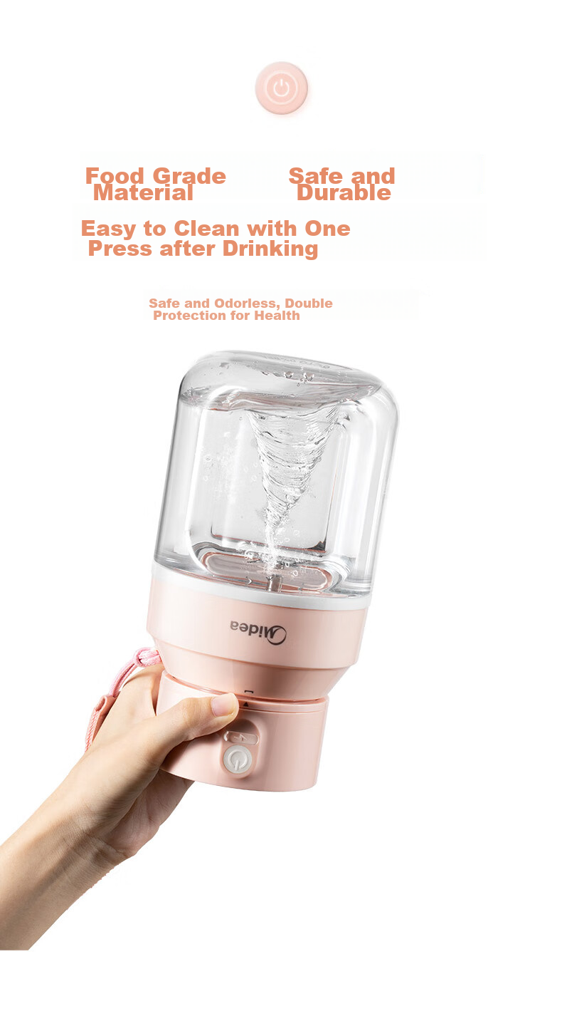 Midea Juicer Cup, Portable Home Juicing Machine, Orange Juice Maker, Food Processor, Blender Cup, Wireless Charging Juice Maker, Outdoor Portable Juice Cup MJ-LZ106 14