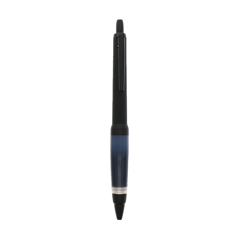 Uni Mitsubishi Ballpoint Pen, Oil-Based Ink, Soft Rubber Grip, Low Center of Gravity, Black Rubber And Black Barrel, SXN-1000, 0.7mm Black