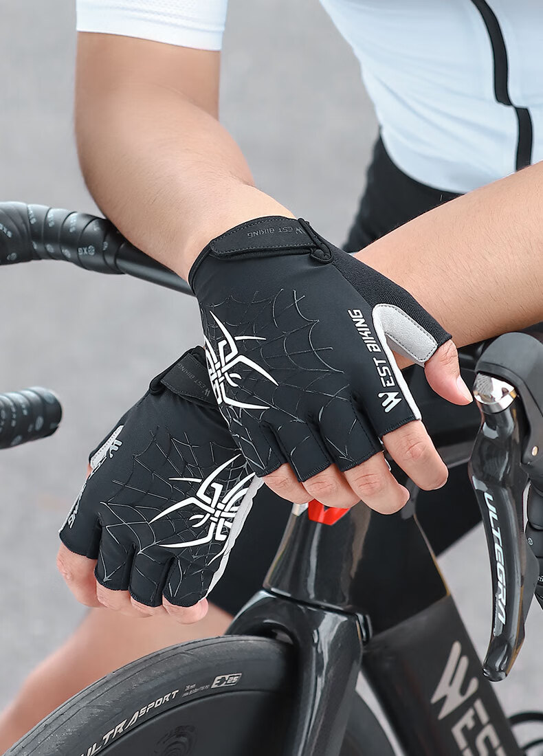 WestBiking WestBiking Bicycle Riding Gloves, Half-Finger Breathable Shock-Absorbing Gloves, Unisex 1