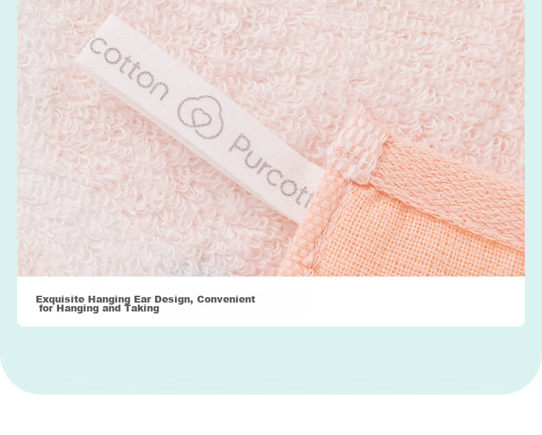 PurCotton Baby Towel, Fine Combed Pure Cotton Gauze Drool Bib, Small Square Towel, Children's Terry Handkerchief, 1 Piece, 25×25cm 14