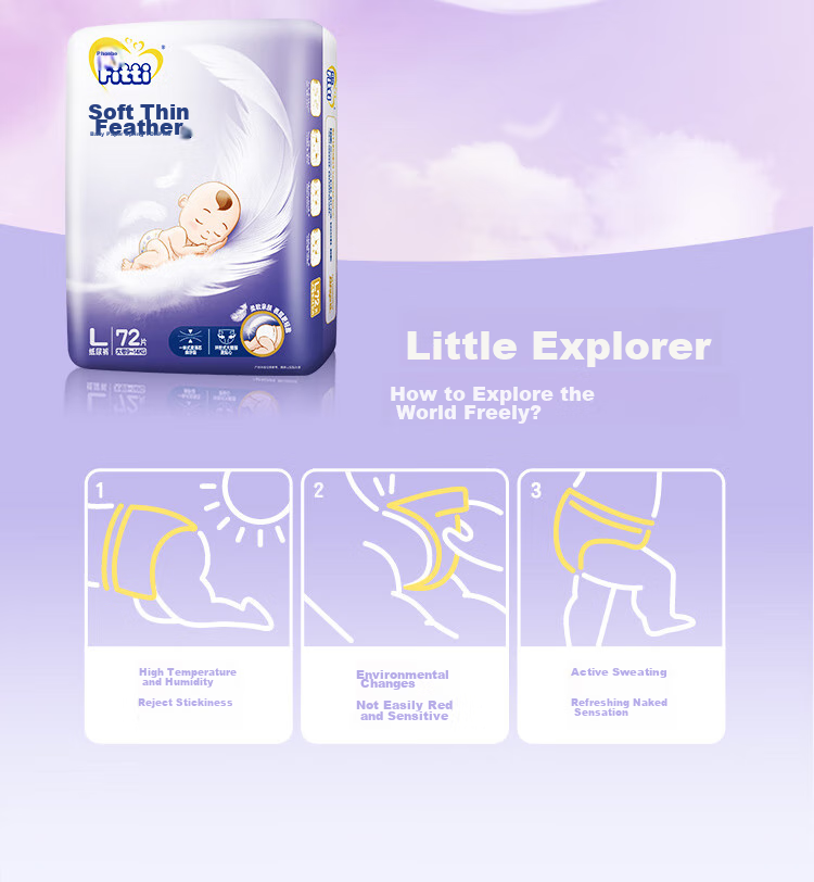 Fitti Soft And Thin Baby Diapers, XL Size, 66 Pieces (12-17kg), Gentle And Lightweight Diapering Experience 2