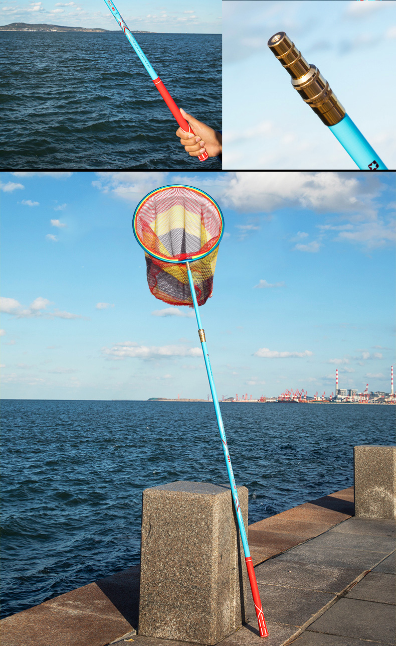 钓鱼配件抄网头鱼网捞鱼网兜抄鱼网抄网竿硬操网捞抄网兜渔具垂钓用品