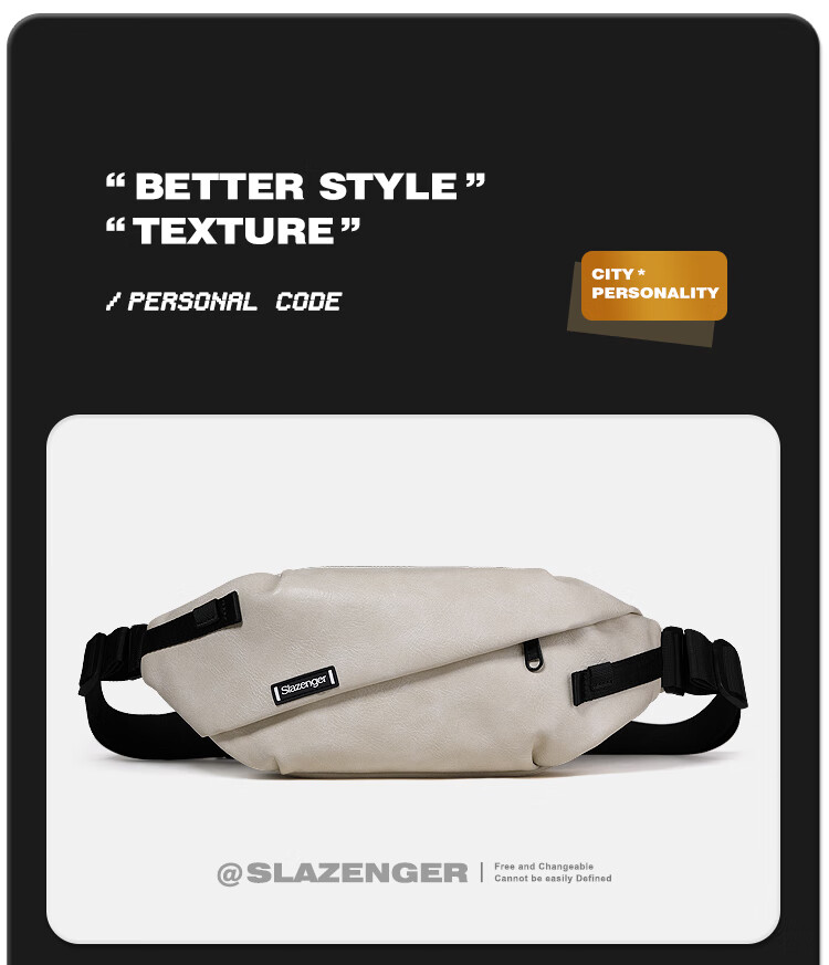 Slazenger Trendy Crossbody Bag for Men with Magnetic Buckle, Chest Pack, Waist Pack, Large Capacity Shoulder Bag, Sports Phone Bag, Small Purse 1