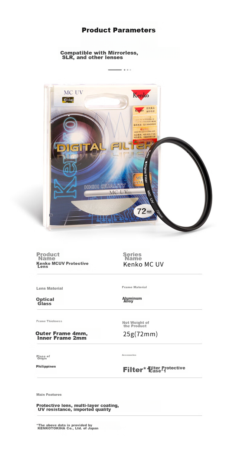 KENKO MC UV 72mm Multi-Coated UV Filter 2