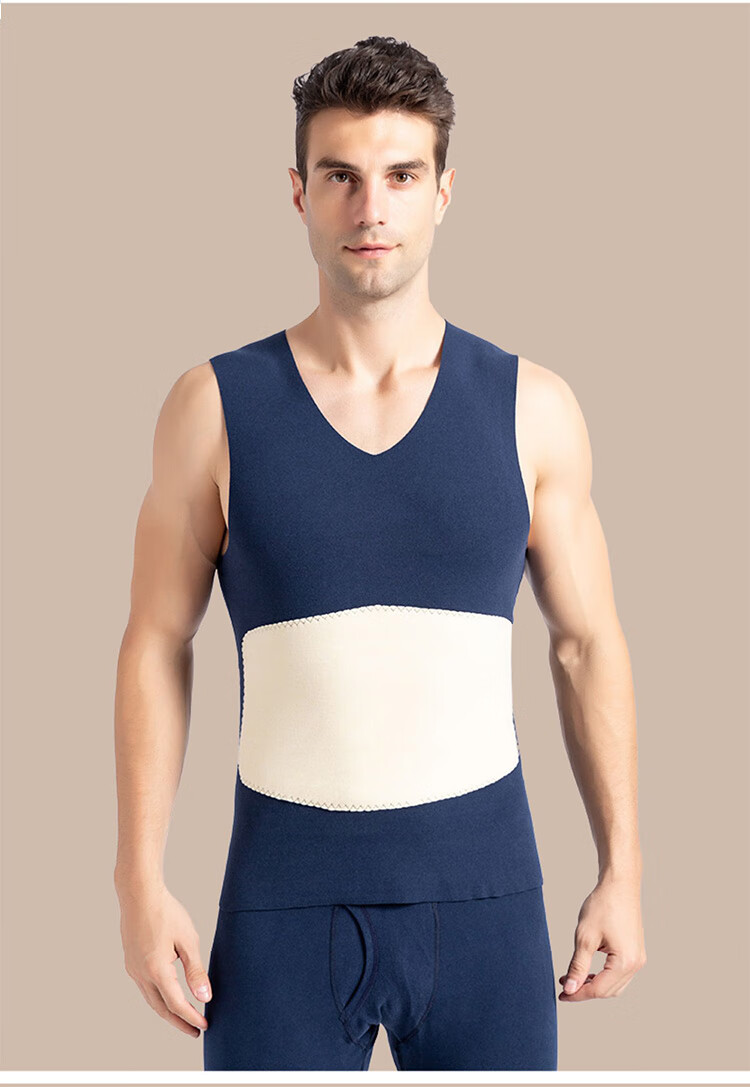 LangSha Thermal Vest for Men, Wool And Silk Patch, Slim Fit, Seamless, Sleeveless, Plus Size Undershirt 17