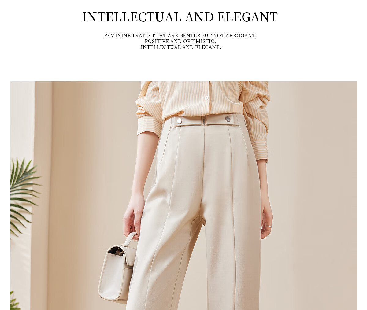 Chushen Spring Autumn Women's Casual Pants with Designer Belt High Waist Straight Slim Fit Cropped Harem Pants S13KK2517 14