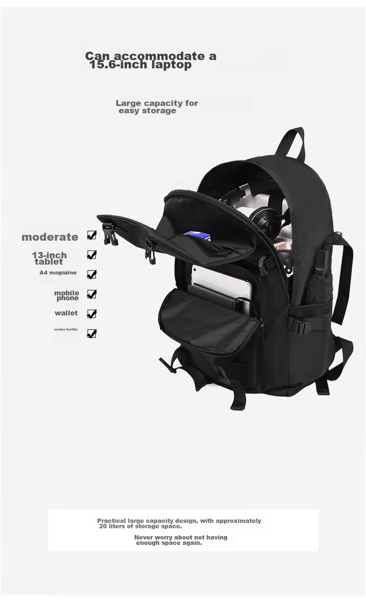 Li-Ning Backpack for Men, Large Capacity Basketball Sports Hiking Travel Backpack for Middle School And College Students 7