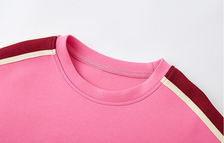 Dme [Stylish Blogger Style] Spring And Autumn Round Neck Long Sleeve Elastic Cotton Contrasting Color Sports Air Layer Sweatshirt Women's Top 8