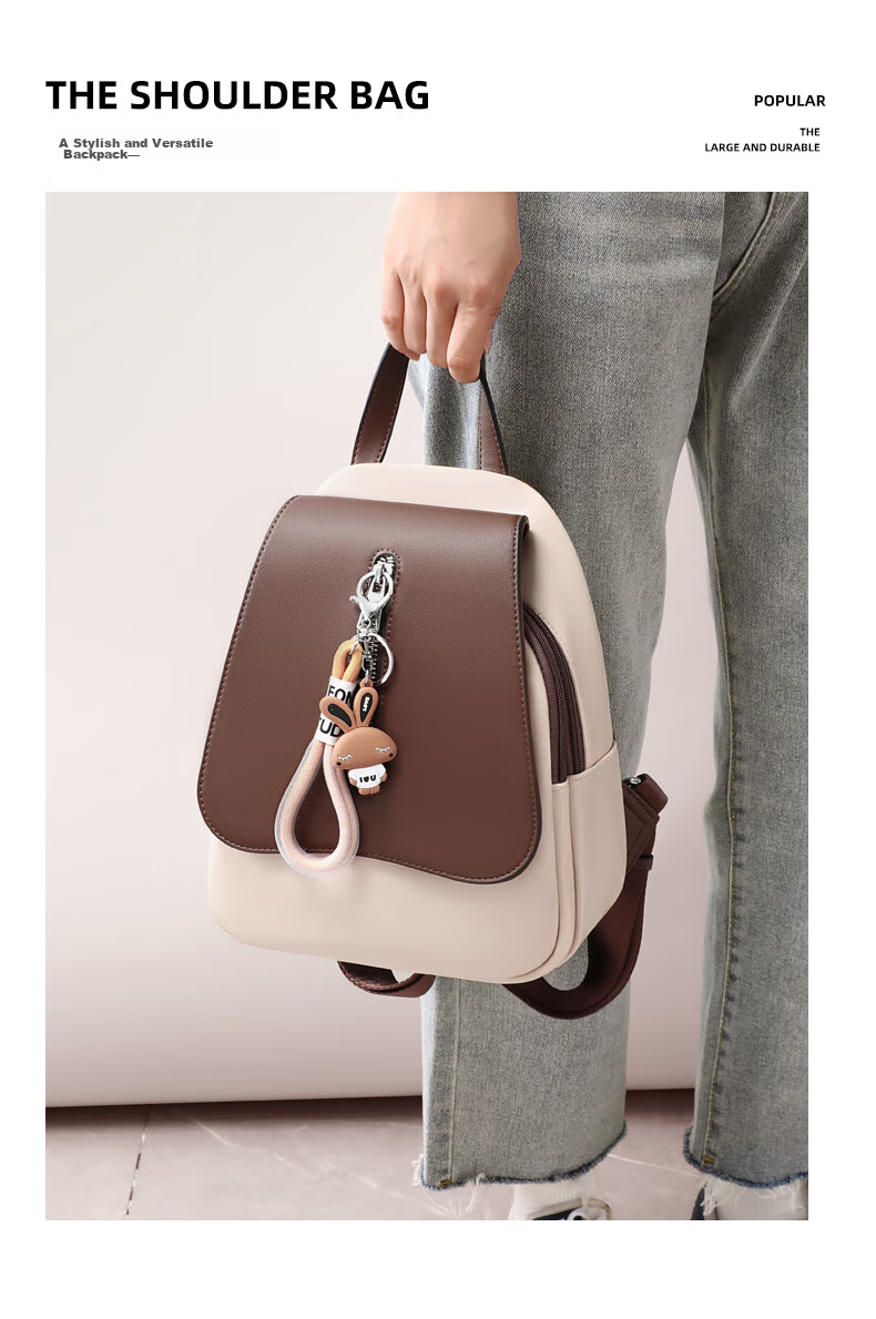 YUYULA Leather Backpack for Women, Luxury Large Capacity Backpack, Stylish And Lightweight Travel Bag for College Students, Birthday Gift for Girlfriend 13