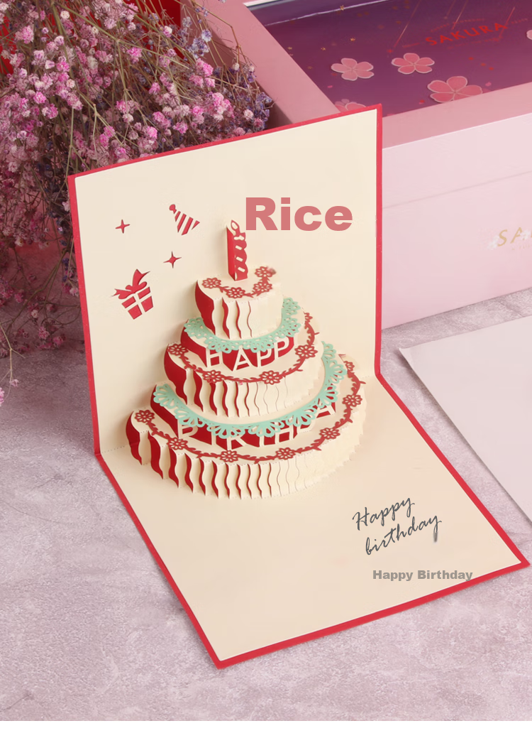 TaTanice Birthday Greeting Cards, Birthday Gift Cards, Blessing Cards, Wish Cards, Holiday Cards for Teachers, Creative Children's Classmate Cards, Birthday Gifts, 2 Red + 2 Blue 1
