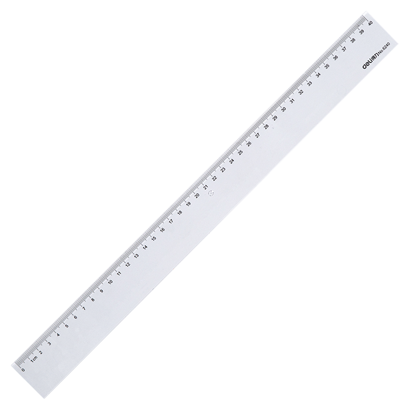 Deli (Deli) 40cm Office Study Universal Ruler, Exam Preparation And College Entrance Exam Blessing Gift, High School Entrance Exam Plastic Straight Ruler, Measuring Tool