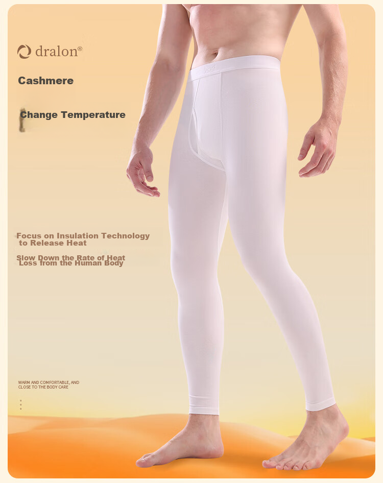 MiiOW Modal Thermal Underwear for Men, Tech-Heated Warmth, Visible Darts, Waist Protection, German Velvet Single Pants, Men's Trousers, Lining Pants, Platinum Gray, 2XL 8