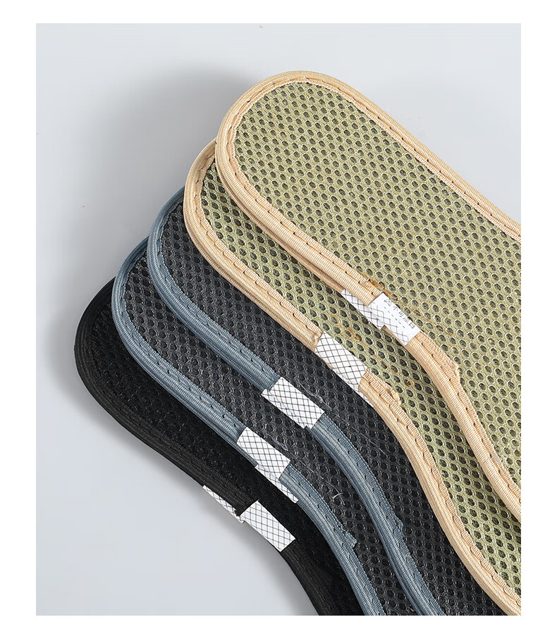 3AnGnI Bamboo Charcoal Insoles for Men, Sweat-Absorbing, Odor-Resistant, Soft And Elastic, Comfortable for Long-Standing, Deodorizing Summer Shoe Inserts, Pack of 5 Pairs 3