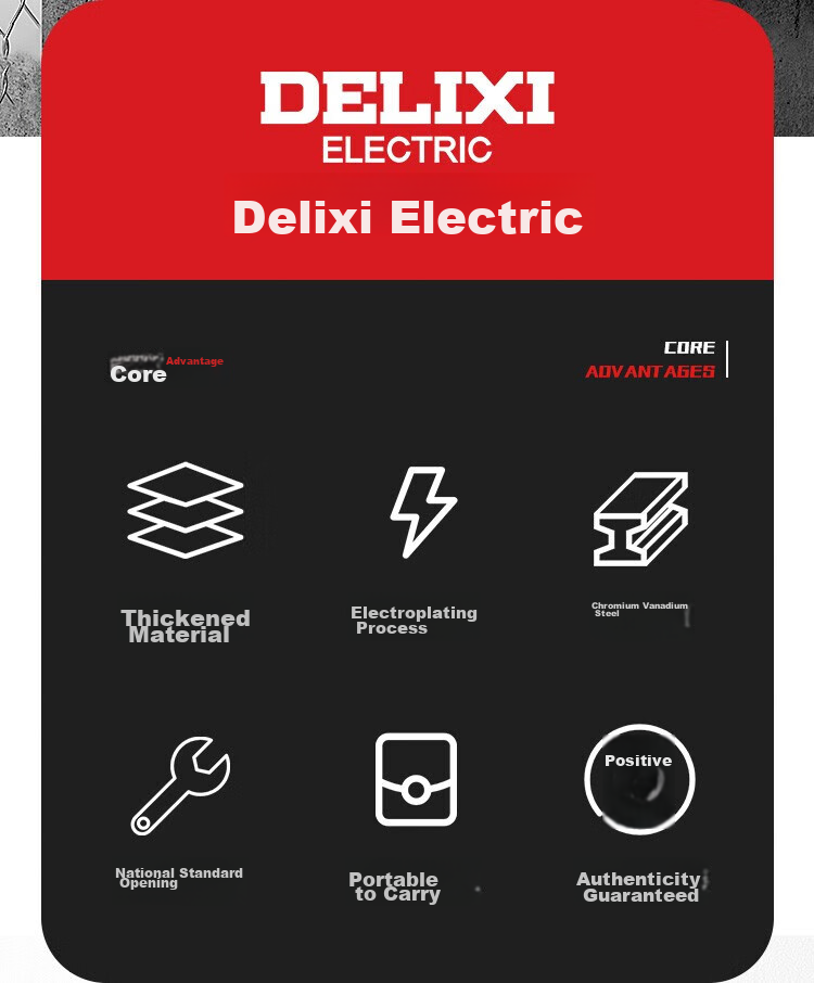 DELIXI ELECTRIC Wrench Set, Open-End Wrenches for Home And Car Repair, Labor-Saving Open-End Wrenches, 6-Piece Set 3