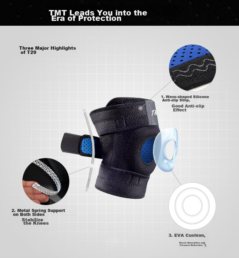 TMT Knee Brace for Sports, Warmth, Men And Women, Cold Legs, Running, Meniscus Injury, Arthritis, Specialized for Hiking, Basketball, Badminto 3