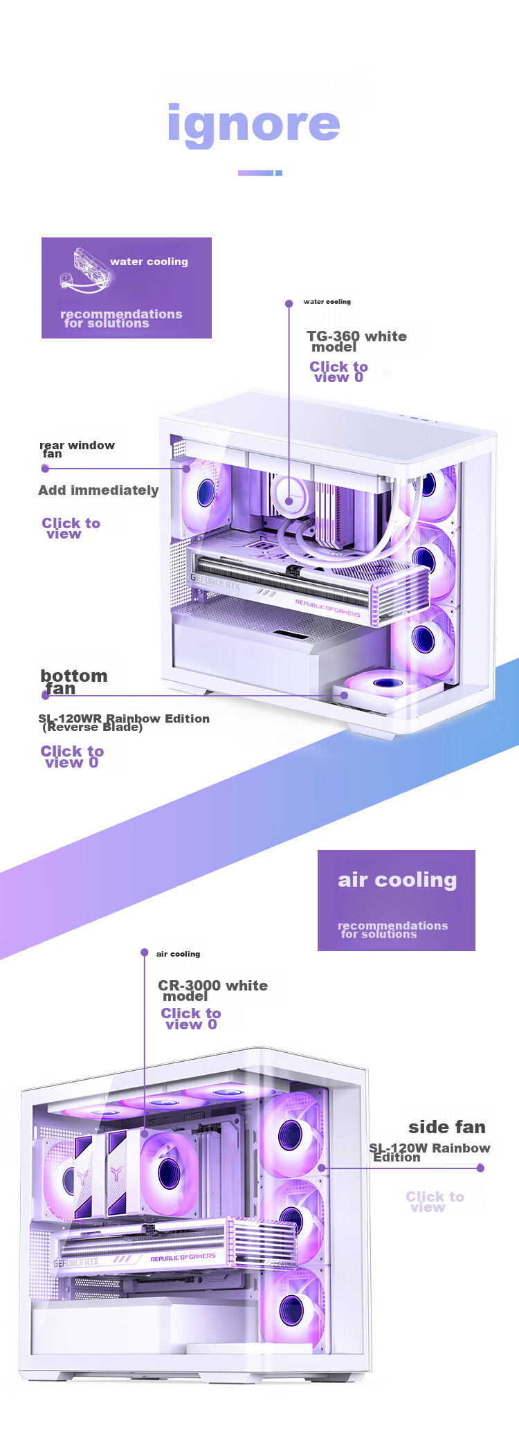JONSBO D300 White MATX Case (Pillarless Curved Panoramic Design, 360mm Radiator Support, ATX PSU, 10 Fan Positions, Type-C Gen2 10Gbps+) 8