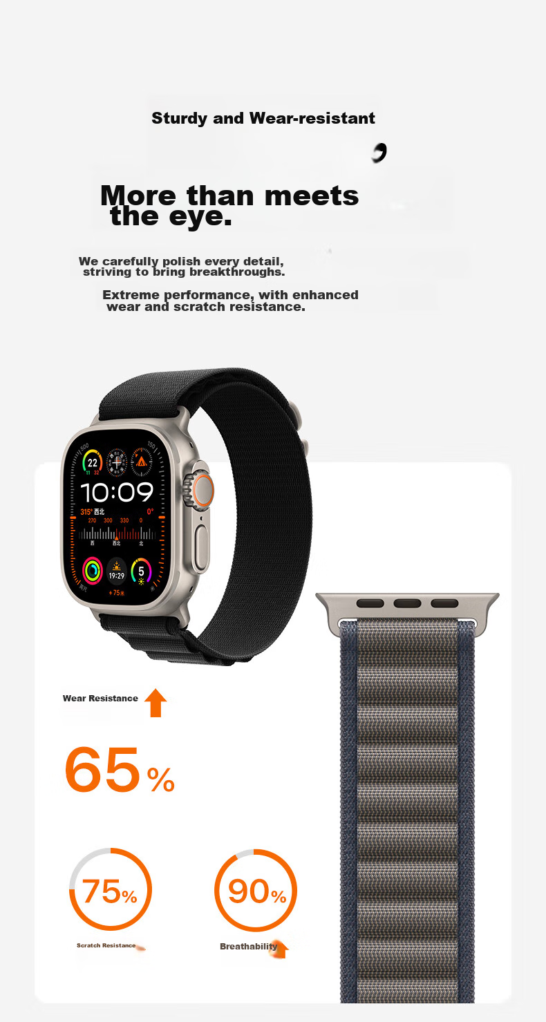 Mashi Compatible with Apple Watch Band, Apple Watch Ultra 3/iWatch Series 11/10/9/8/7/SE, Nylon Woven Blue, for 44/45/46/49mm 11
