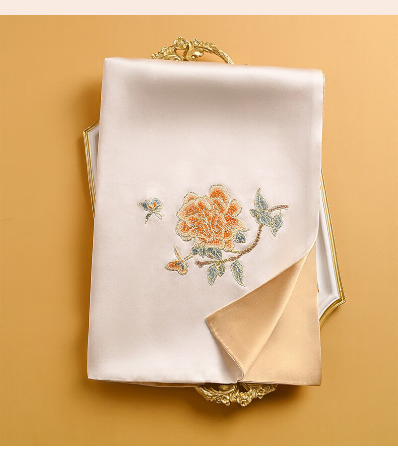Hangsilu Silk Embroidery Scarf for Women with Carved Comb Set, Shawl, Birthday High-End Mid-Autumn Festival Gift for Mom 9