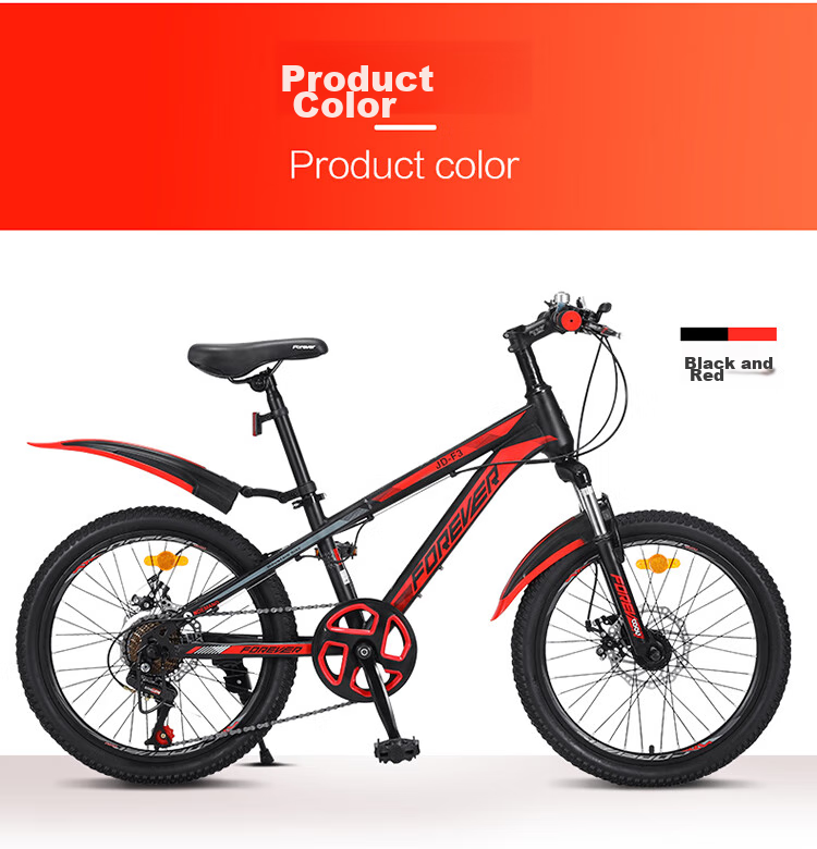 FOREVER Children's Bicycle for Ages 6-12, Mountain Bike with 7-Speed Gears, Boys And Girls' Bike, Elementary School Student Bicycle, 22-Inch Pink 24