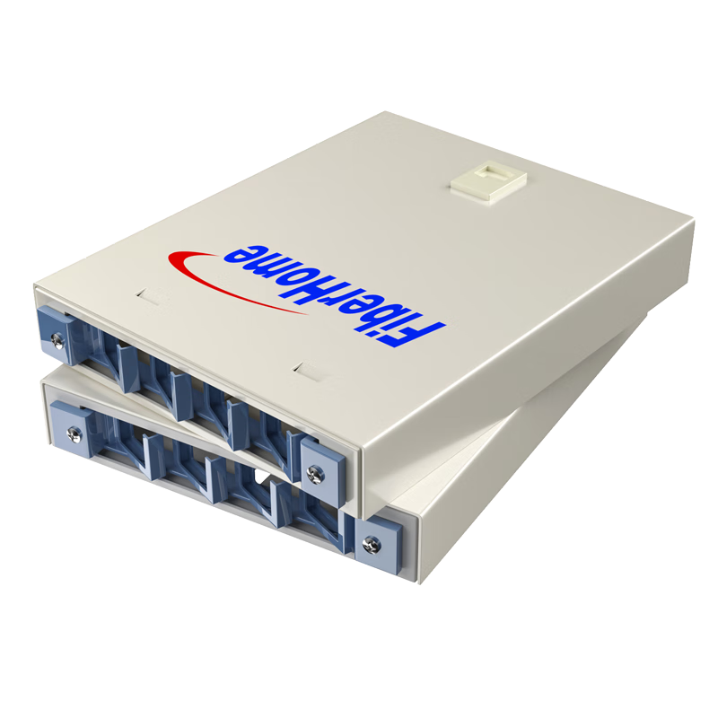 FiberHome 4-Port Empty Fiber Optic Terminal Box Wall-Mounted Fiber Optic Cable Splice Box Universal Fiber Optic Splice Tray Distribution Frame
