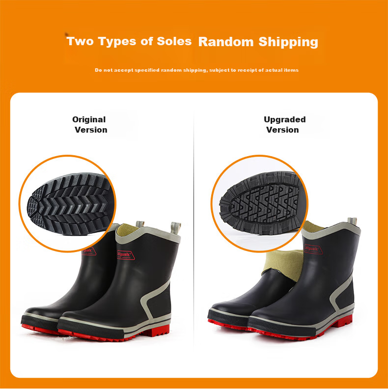 Jolly Walk Men's Water Shoes, Low-Top Rain Boots, Car Washing Fishing Rain Boots, Waterproof Overshoes, Rubber Shoes JW320 Dark Blue 39 1