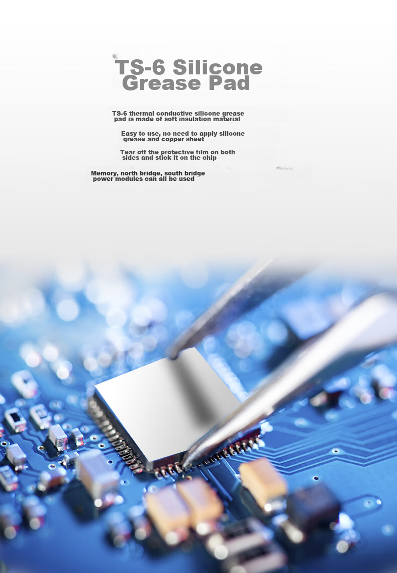 COXBYTE Thermal Pad TS-6 for Desktop Graphics Card, Laptop RAM, M2 SSD Hard Drive Cooling Silicone Pad 85*45*0.5mm 2