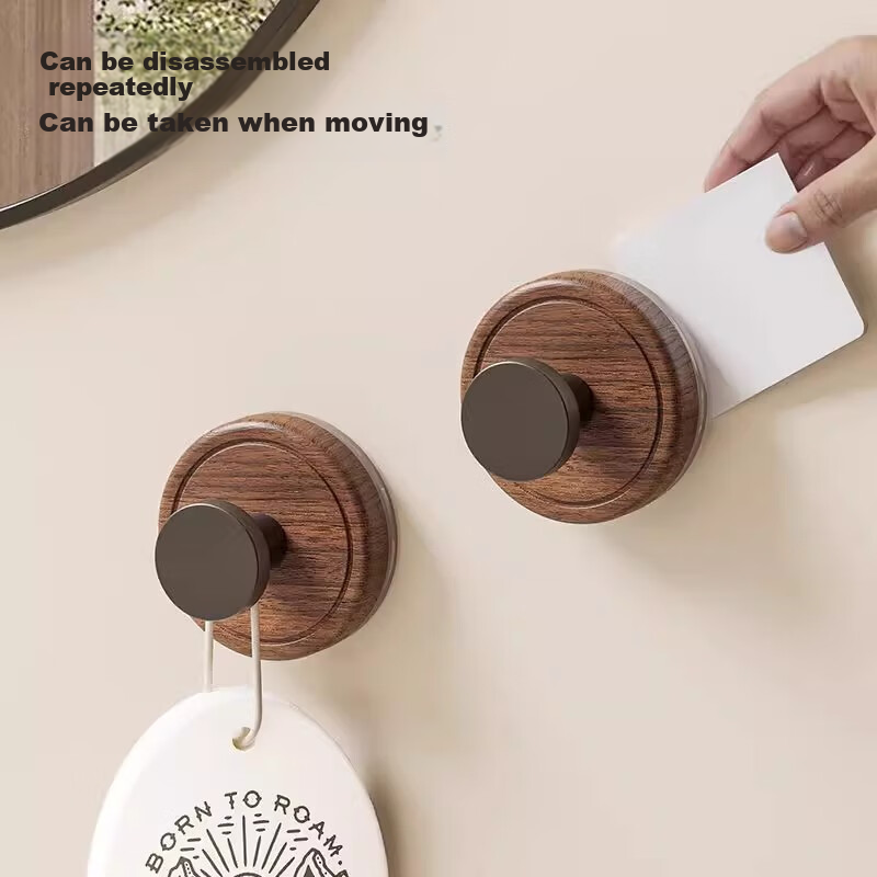 Bahainiao Vintage Suction Cup Hooks, 6 Pack, No Drilling Required, Heavy-Duty, for Entryway, Hanging Keys, Bathroom Towel Hanger 4