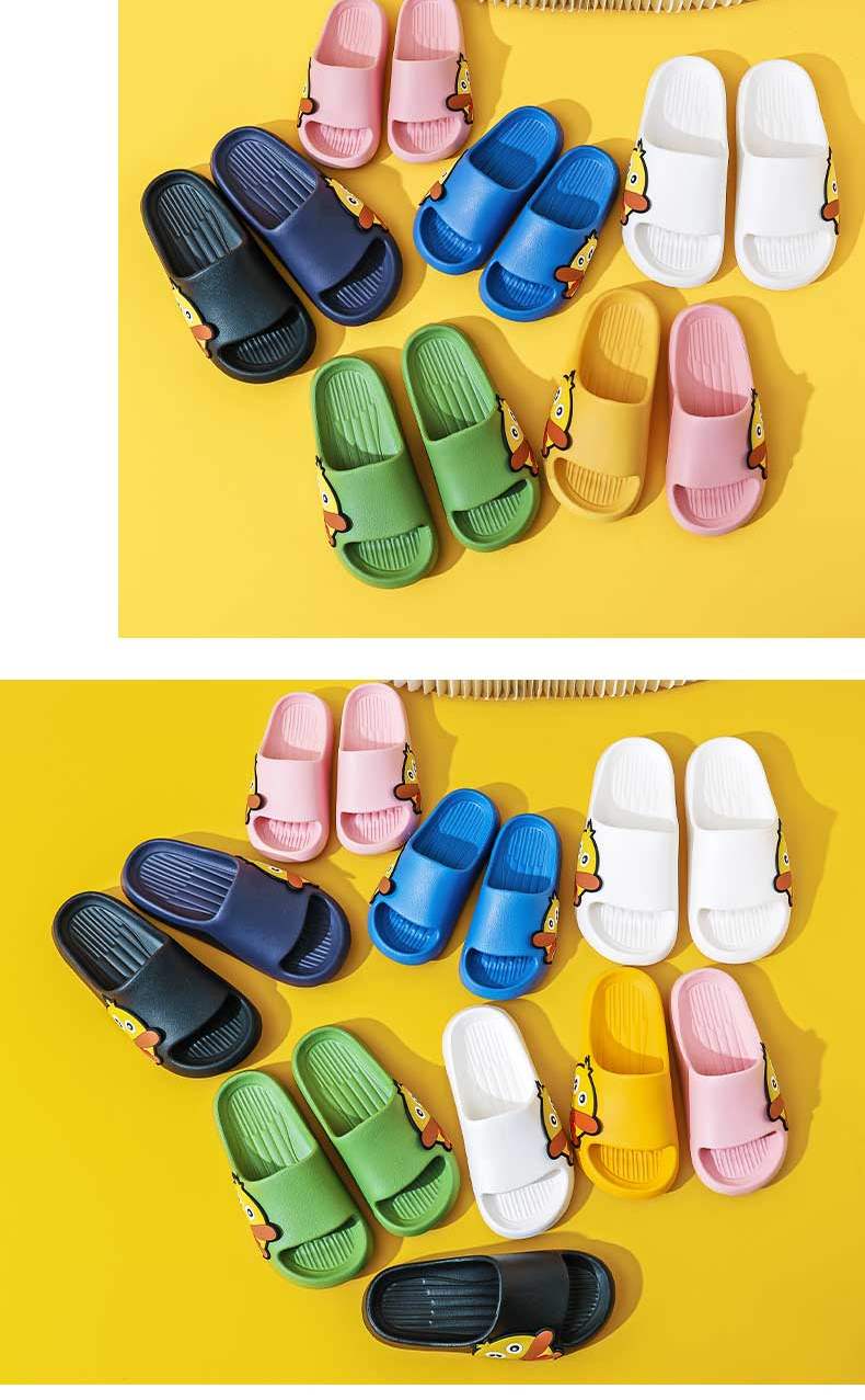 Huameijianbu Cartoon INS Style Squishy Parent-Child Indoor And Outdoor Bathroom Sandals HM3311 Black Size 40-41 15