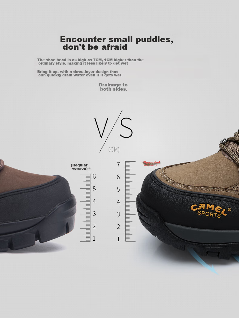 CAMEL Outdoor Hiking Shoes for Men, Leather, Durable, Shock-Absorbing, Casual Sports Shoes for Climbing, Model 6935 3