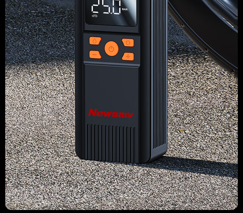 Newsmy Inflatable Pump, Car Tire Air Pump, Wireless Car Air Pump, Bicycle And Electric Bike Pressure Gauge C10 10