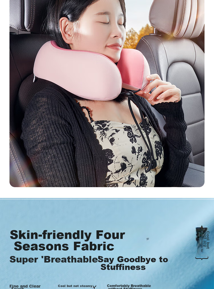 Buleishen Car U-Shaped Neck Pillow, Cervical Pillow, Memory Foam Neck Support Pillow for Driving And Travel 17