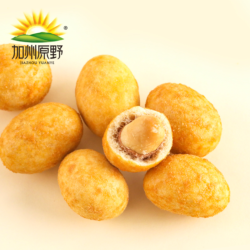 加州原野咸蛋黄芝士鱼皮花生402g/罐 坚果炒货京东自营休闲办公小零食