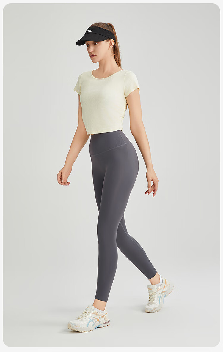Hosa Women's Shark Leggings for Outdoor Wear, High-Waisted Tummy Control Yoga Pants, Lightweight Sports Base Layer Shorts, Dark Gray, M 11