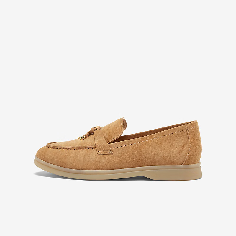 BASTO 26 Mall Commuter Lambskin Loafers, Slip-On Chunky Heel Women's Deep-Mouthed Flats A4821AA5
