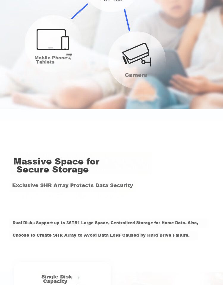 Synology DS223 Quad-Core Dual-Bay NAS Network Storage Private Cloud Smart Album File Auto-Sync 5