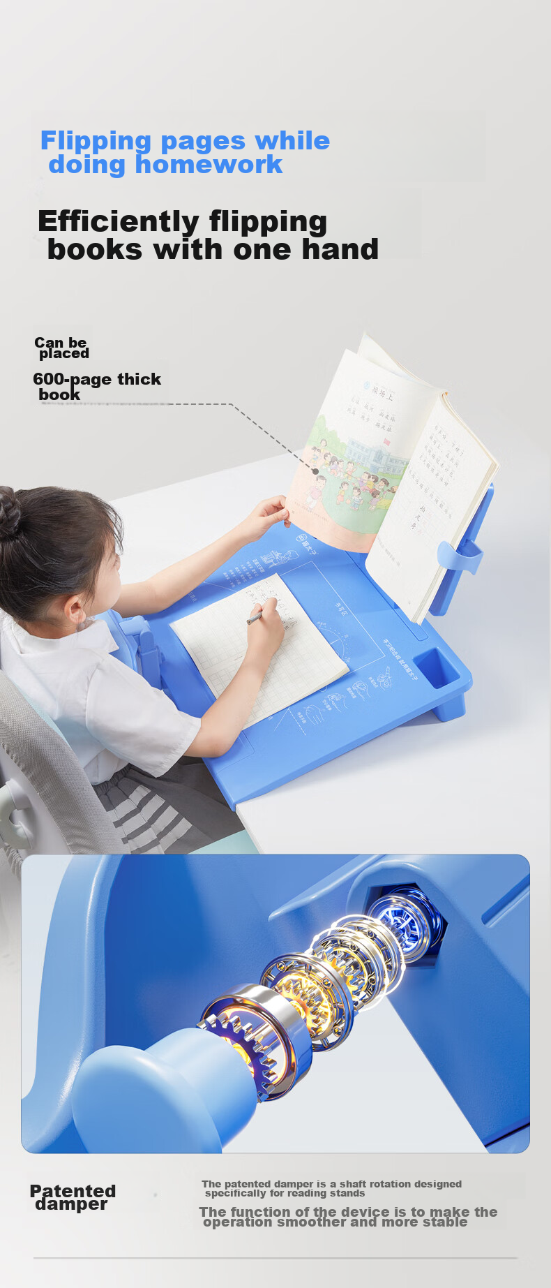 Maotaizi Gold 12° Posture Corrector for Children's Writing Position, Elementary School Student Homework Anti-Nearsightedness Low-Headed Study Desk Reading Stand, Birthday Gift 12