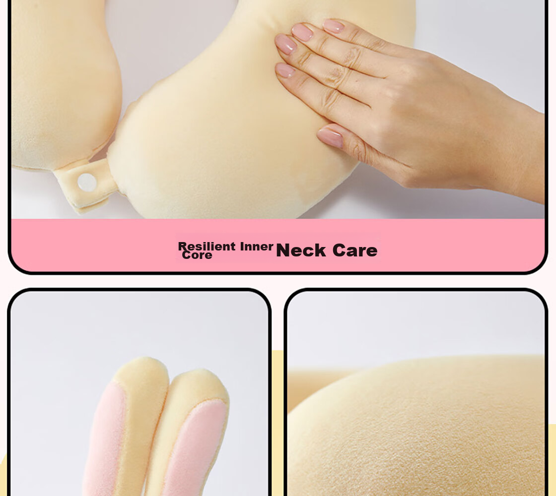 MINISO Chiikawa Series U-Shaped Pillow Hachiware Small Eight Memory Foam Neck Support Pillow Nap Pillow Car Airplane Neck Pillow 6
