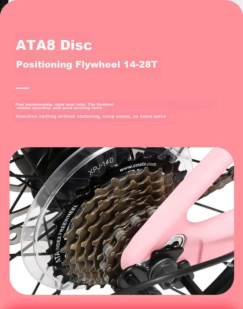 FOREVER Girls' Model, 22-Inch, 24-Speed, Magnesium Alloy Mountain Bike, for Female Teenagers, Students And Children, Pink 15