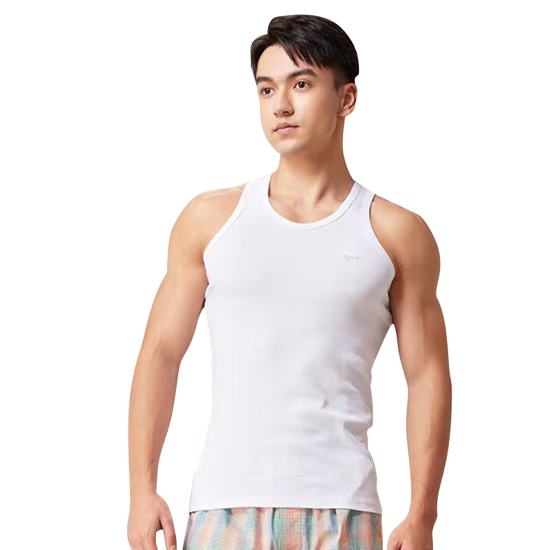 SEPTWOLVES Men's Tank Top, Pure Cotton, Highly Elastic, Hurdle Vest, Sweat-Absorbing, Breathable, Sports Undershirt