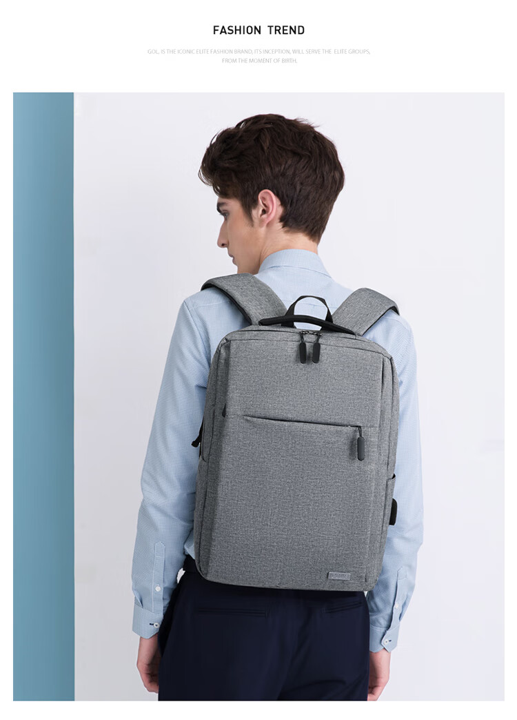 GOLF Backpack for Men, Korean-Style Backpack, 14-Inch Laptop Bag, Business Backpack for Men And Women, Casual Travel Bag, Student Schoolbag 5