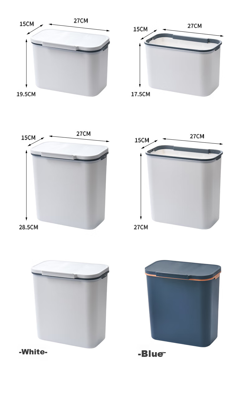 ABEPC Desktop Trash Can 1.5L Push-Button Lid Office Desk Nordic Style Small Waste Bin Storage Cylinder Light Green Gold 12