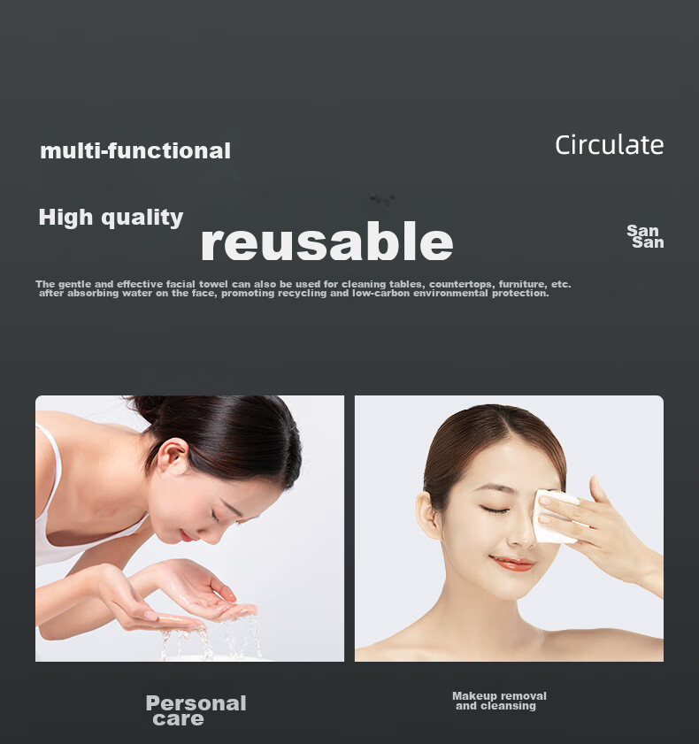 Hefengyu Disposable Face Towels, Thick Soft Facial Wipes, Pearl Texture, 6 Packs with 480 Sheets in Total 37