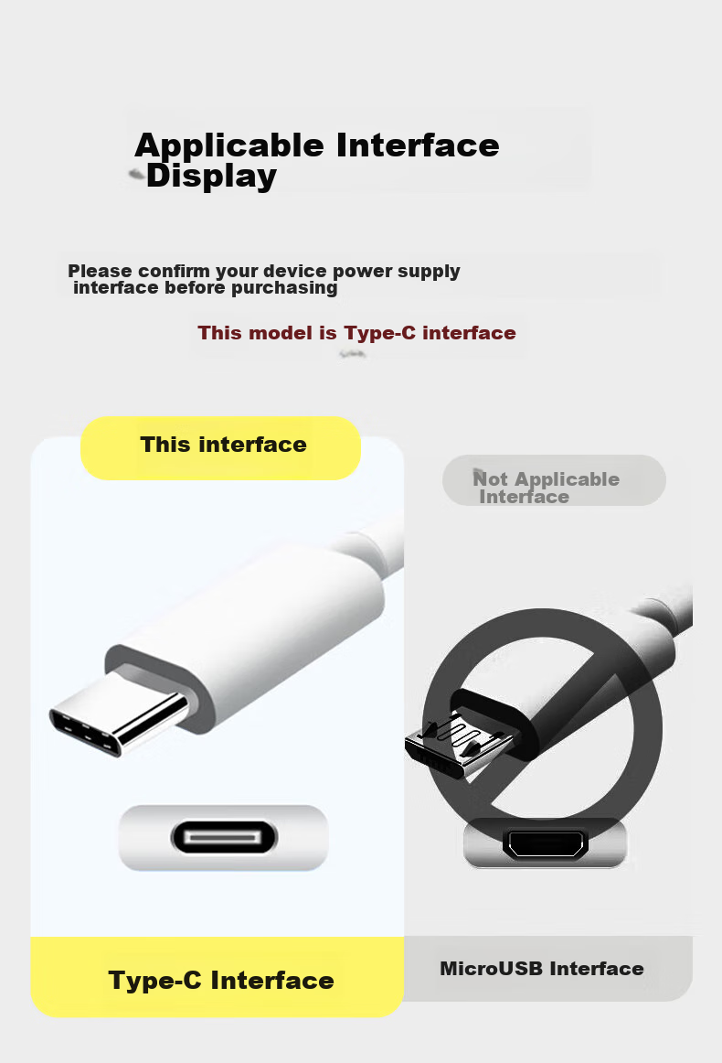 Masentek Power Extension Cable for Xiaomi 2 Cloud Version, Standard Outdoor Surveillance Camera Power Extension Cord, Extended USB to Type-C Charging Data Cable, Extra Long 5 Meters 3