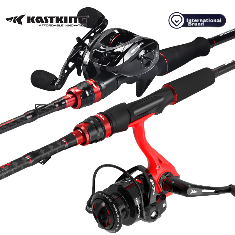 KastKing Lure Rod Set with Dual Rod Tips, Glory II Water Drop Reel Lure Rod, Carbon Fiber Casting Rod, Sea Fishing Rod 14