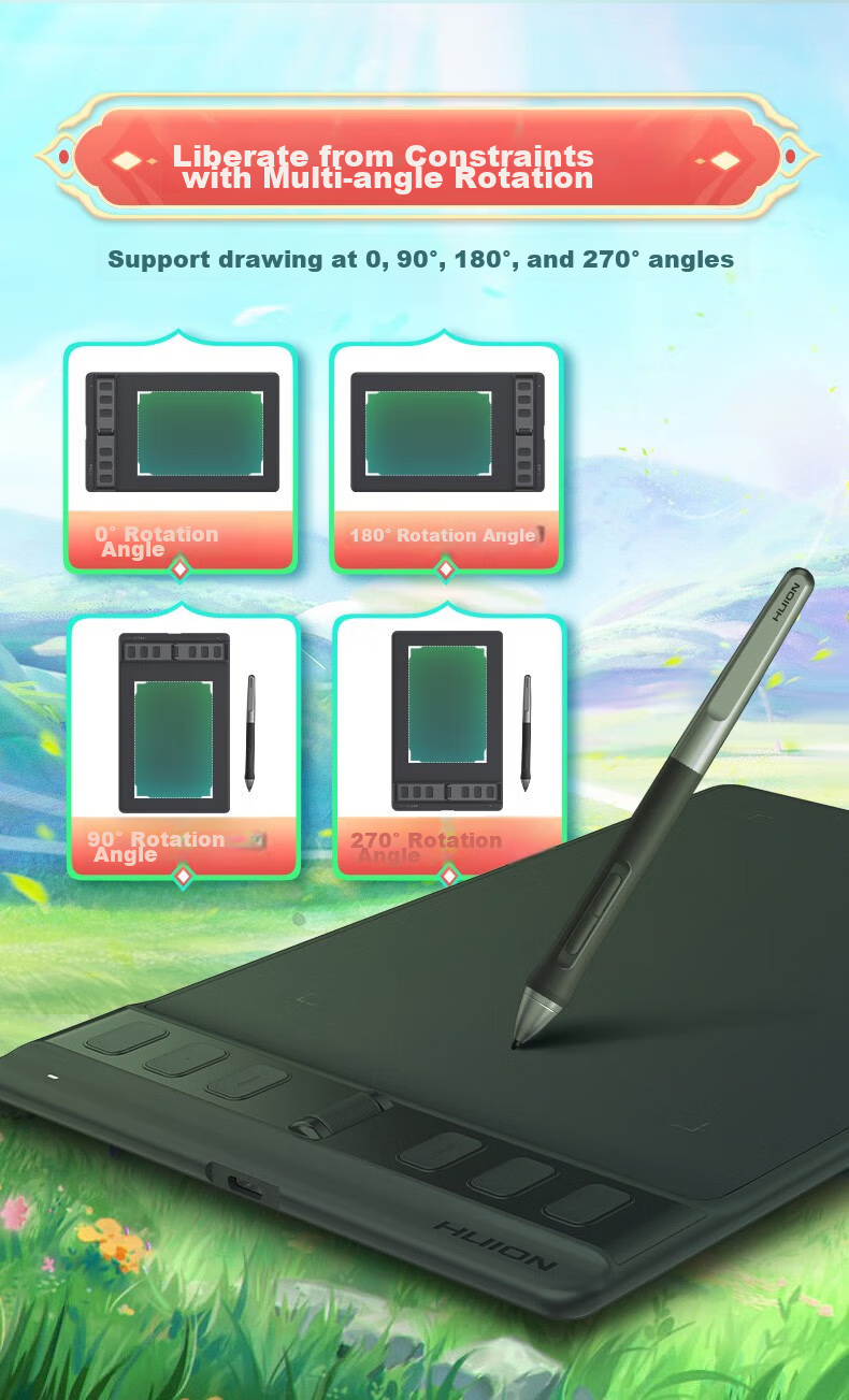 HUION Q630M Wireless Digital Drawing Tablet, Connects to Smartphone, Professional Drawing Board, Graphics Tablet, Writing Pad, Computer Drawing Pad 15