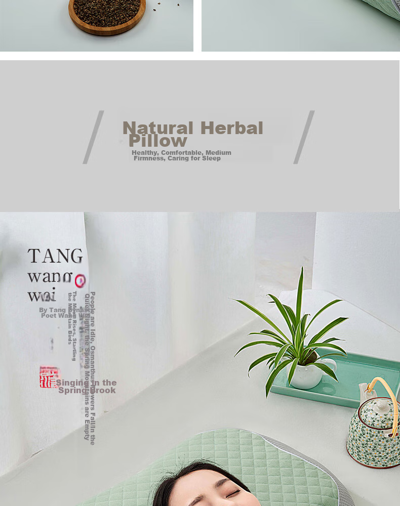 Shangfan Buckwheat Hull Low Pillow, Buckwheat Pillow, Low Pillow, Meltblown Fabric Anti-Mite And Antibacterial Pillow Core, Cervical Pillow 20