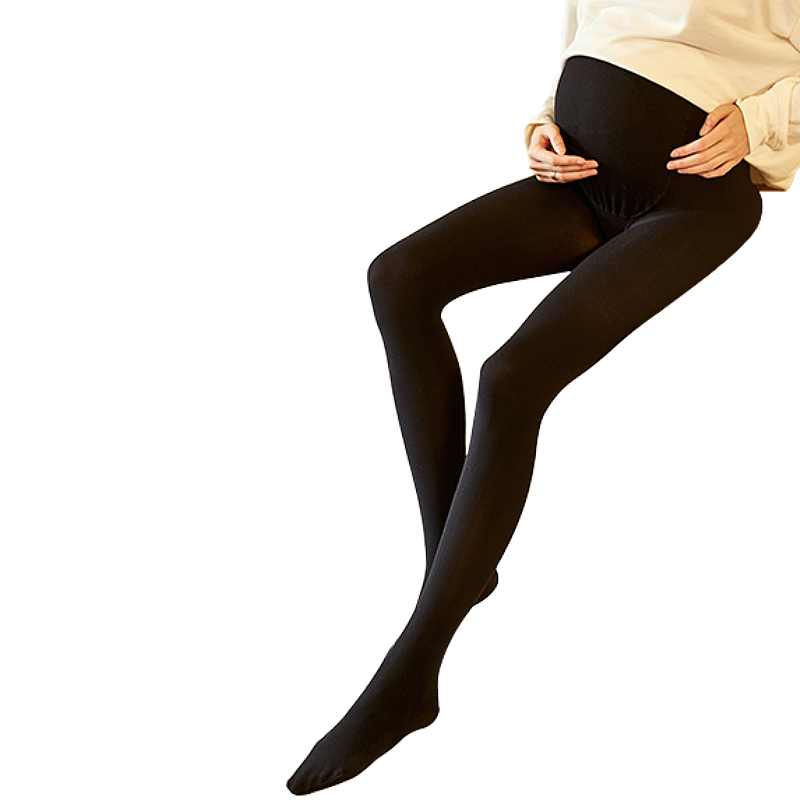 LangSha Maternity Stockings Women Spring Autumn Velvet Plus Size Adjustable Belly Support Outer Wear Anti-Snag Tights